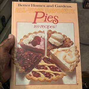 Better Homes And Gardens Pies Cookbook with Cream and Red Cover